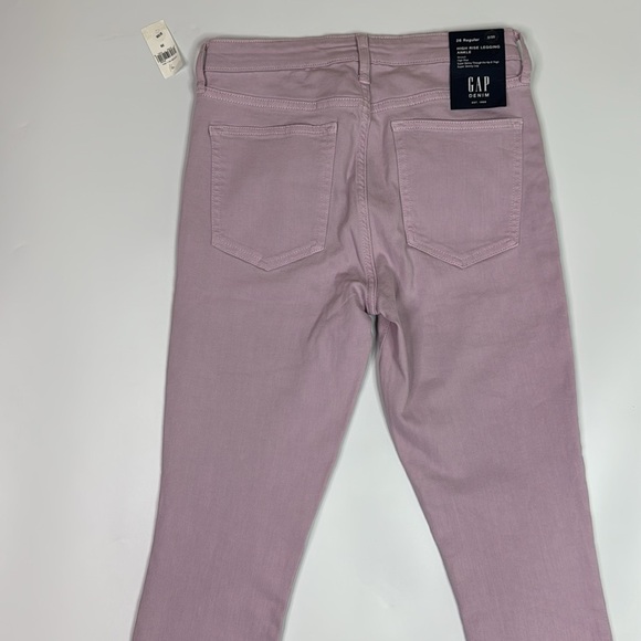 Gap High Rise Legging Ankle Lavender Jeans Size 26 NWT - Picture 4 of 10